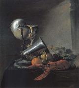 Jan Davidsz. de Heem Style life with Nautiluspokal and lobster oil painting picture wholesale